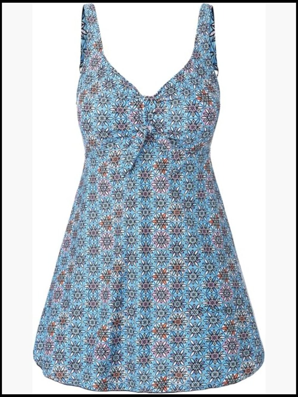 Plus Size Modest Swimdress with Tummy Control and Built-in Shorts - Picture 1 of 6